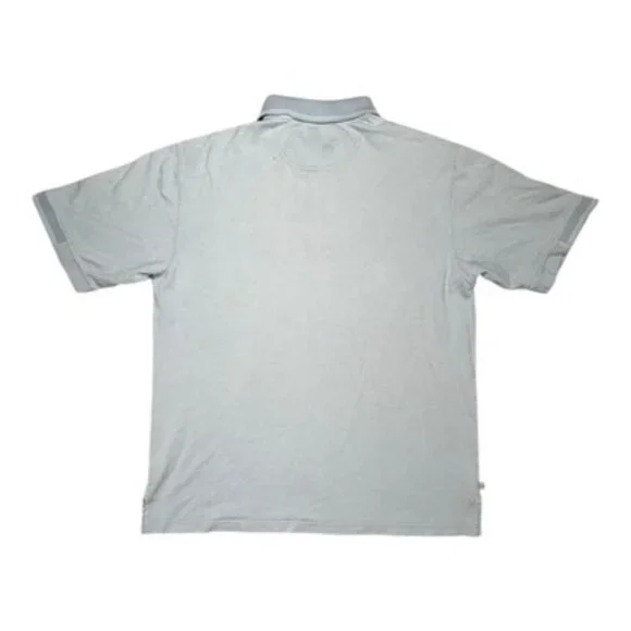 Tommy Bahama Polo Shirt Men M Silk Cotton Blue TB Logo Golf Resort Tee Classic - Picture 8 of 15